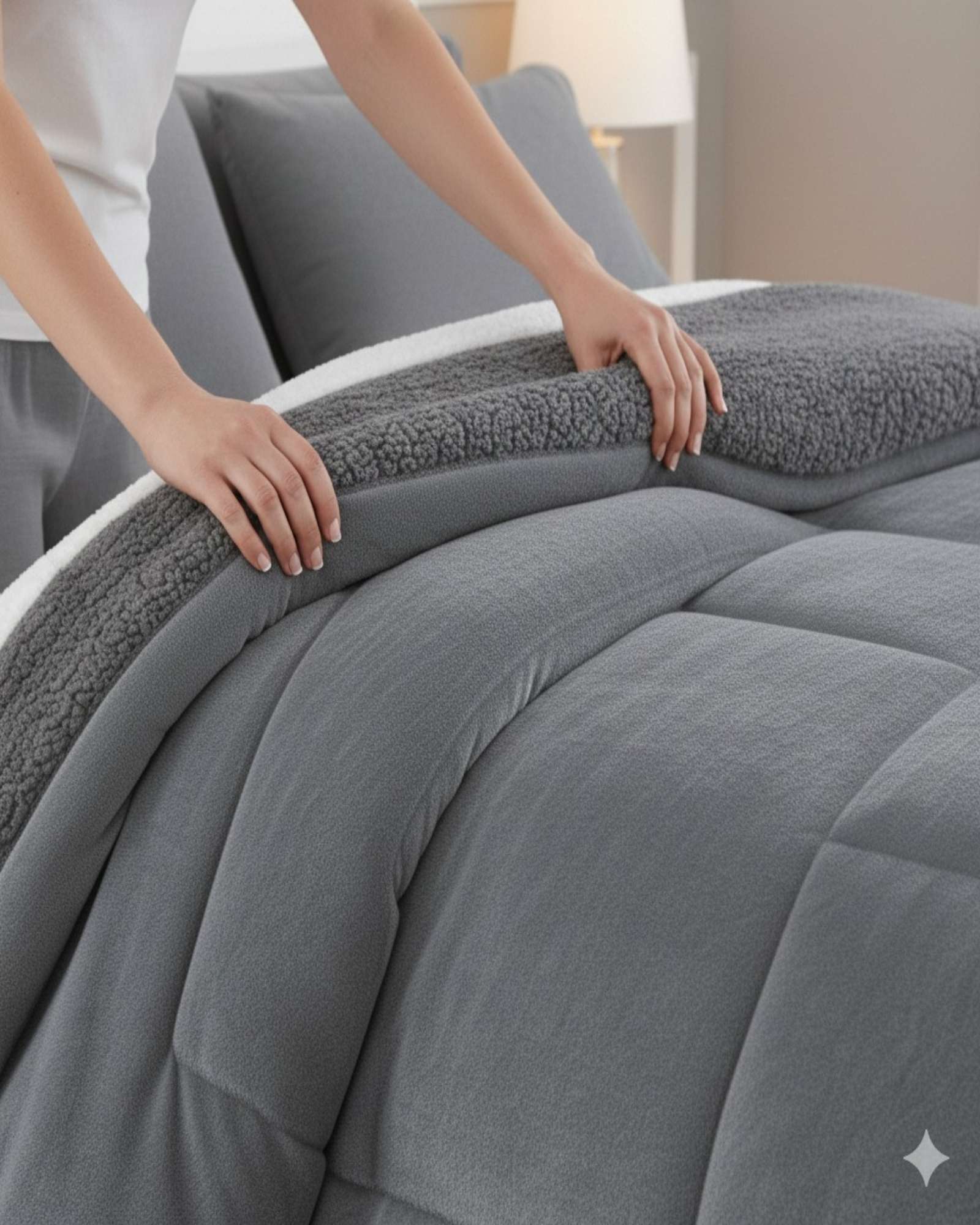 CUBRECAMA PREMIUM PLUSH CON CHIPORRO INVIERNO KING - 3