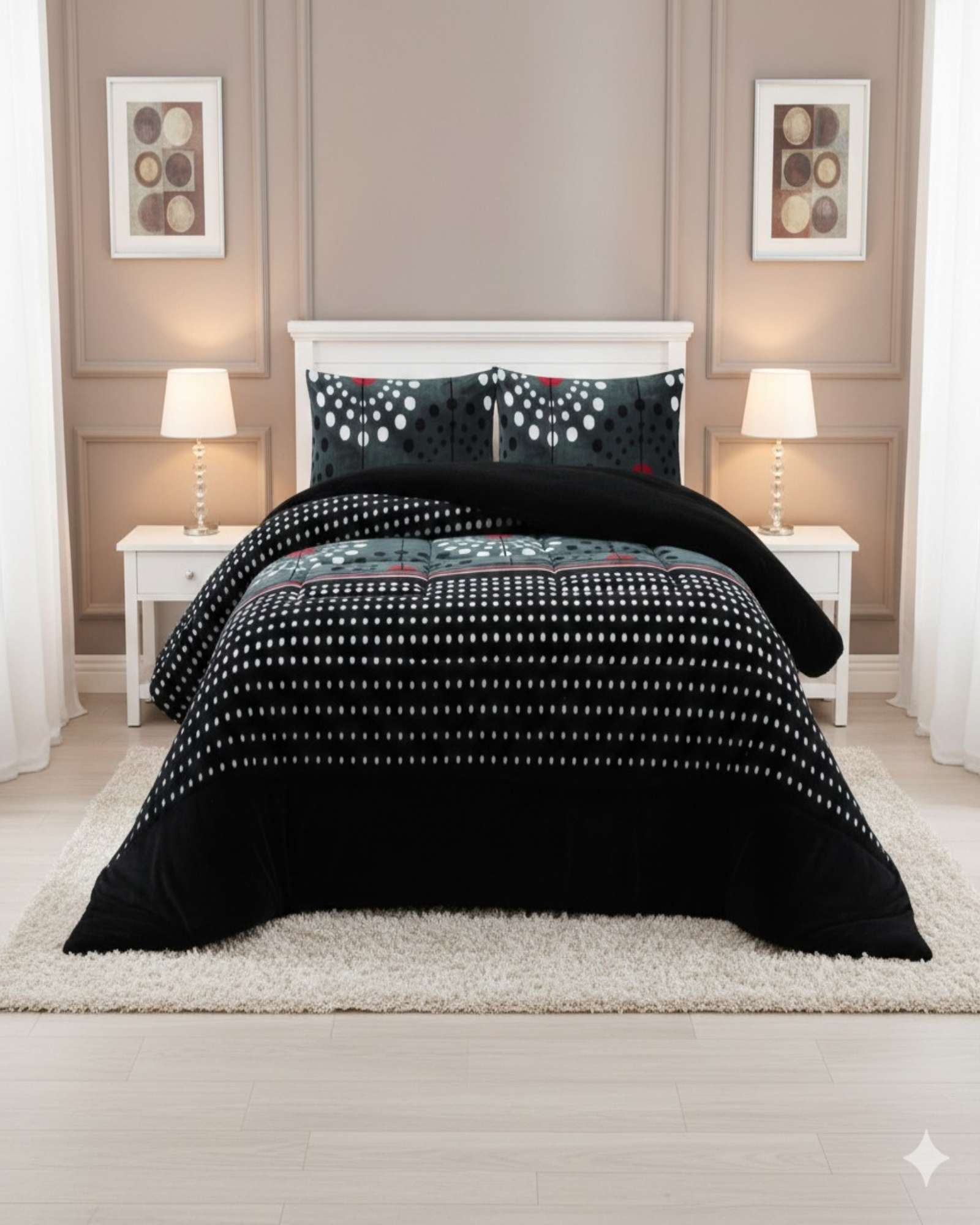 CUBRECAMA PREMIUM PLUSH CON CHIPORRO INVIERNO KING - 1