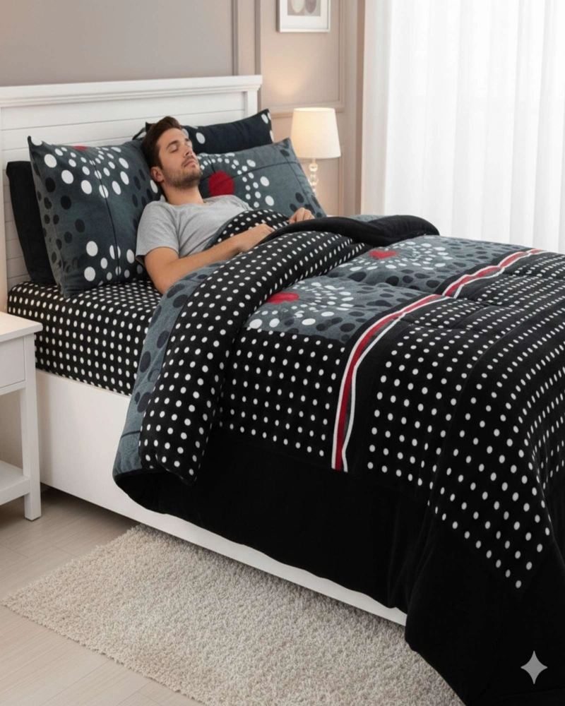 CUBRECAMA PREMIUM PLUSH CON CHIPORRO INVIERNO KING - 4