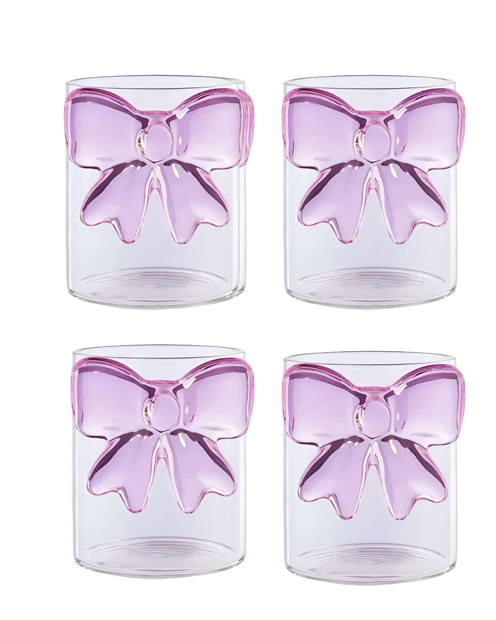 JUEGO DE 2 VASOS DE CRISTAL DISEÑO LAZO - 2