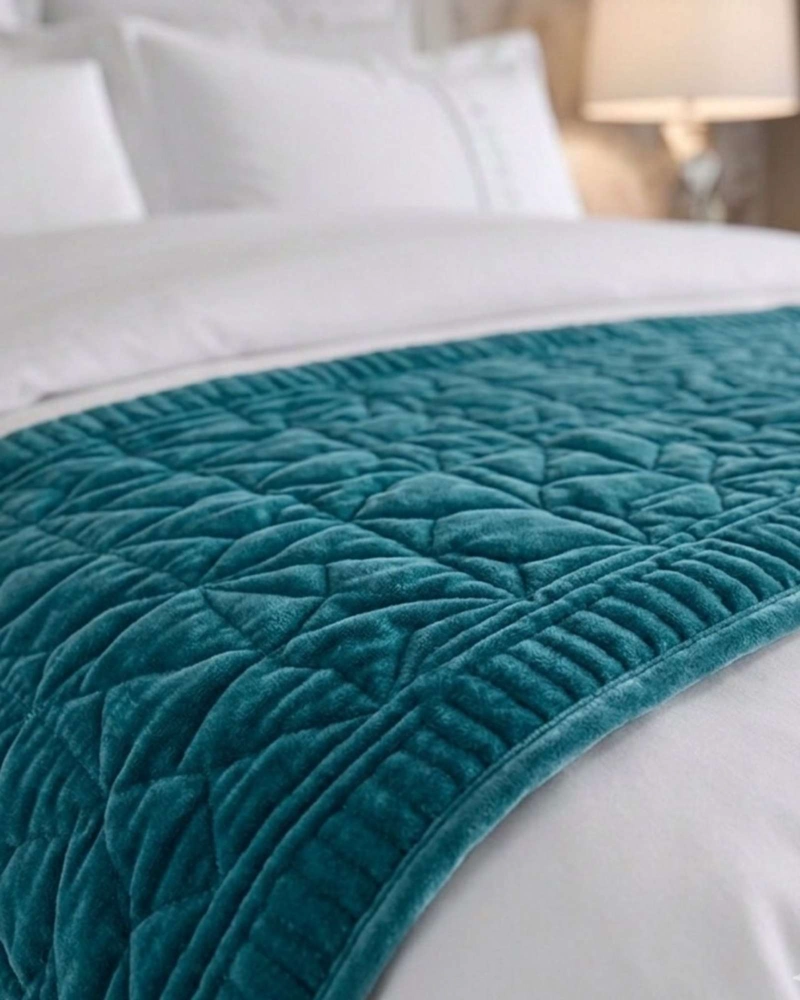 PIECERA DE CAMA PREMIUM TEXTURA SOFT Y CALIDEZ 90X210 CM - 6