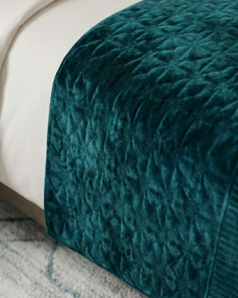 PIECERA DE CAMA PREMIUM TEXTURA SOFT Y CALIDEZ 90X210 CM - 6