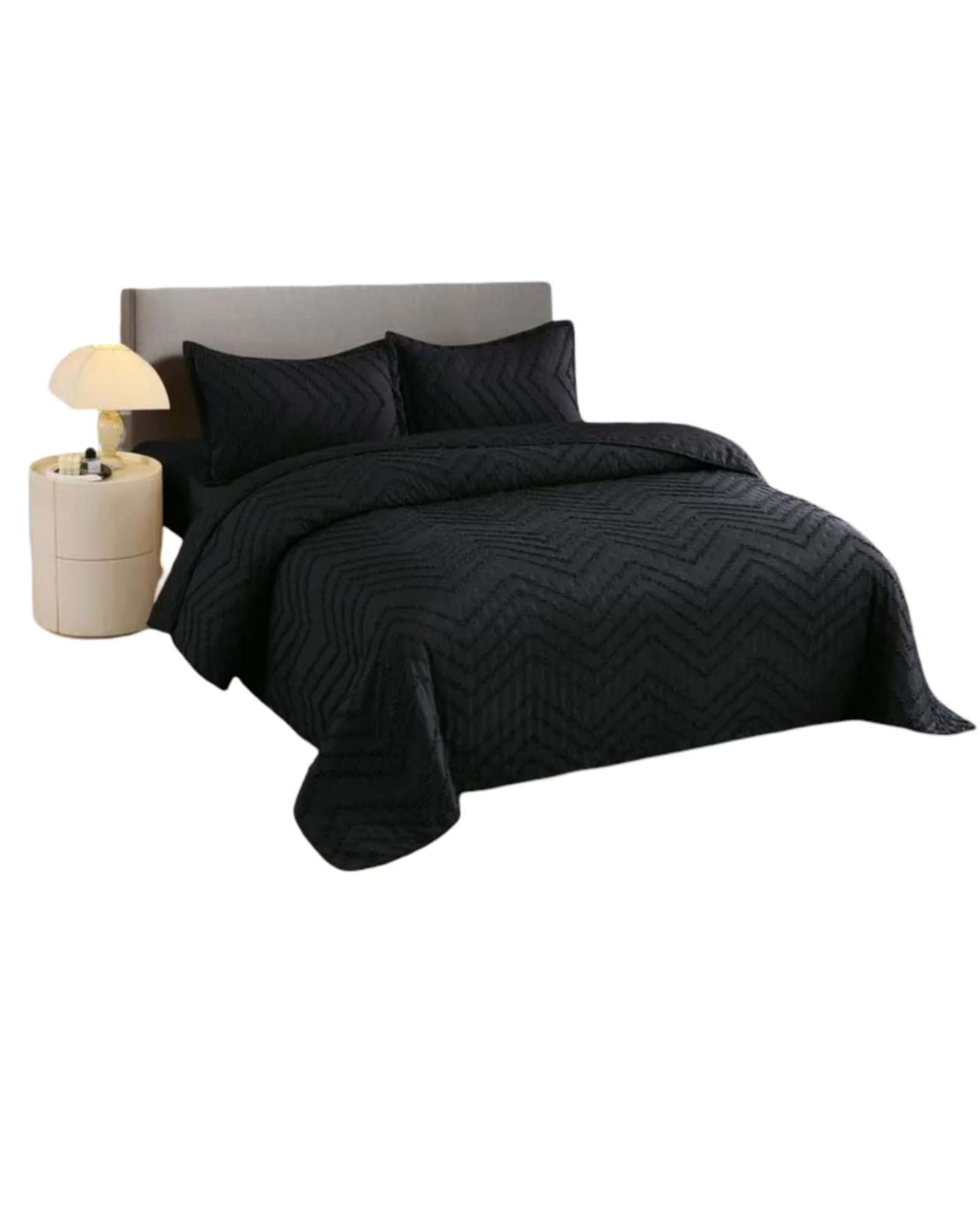 CUBRECAMA QUILT MODERNO DE VERANO DISEÑO CHEVRON 2 PLAZAS - 2