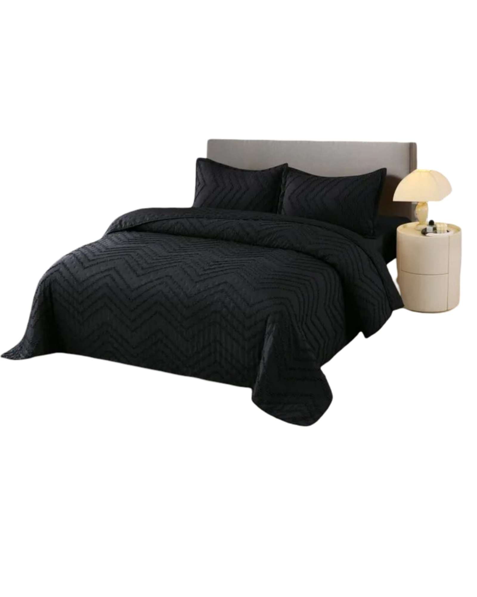 CUBRECAMA QUILT MODERNO DE VERANO DISEÑO CHEVRON 2 PLAZAS - 4