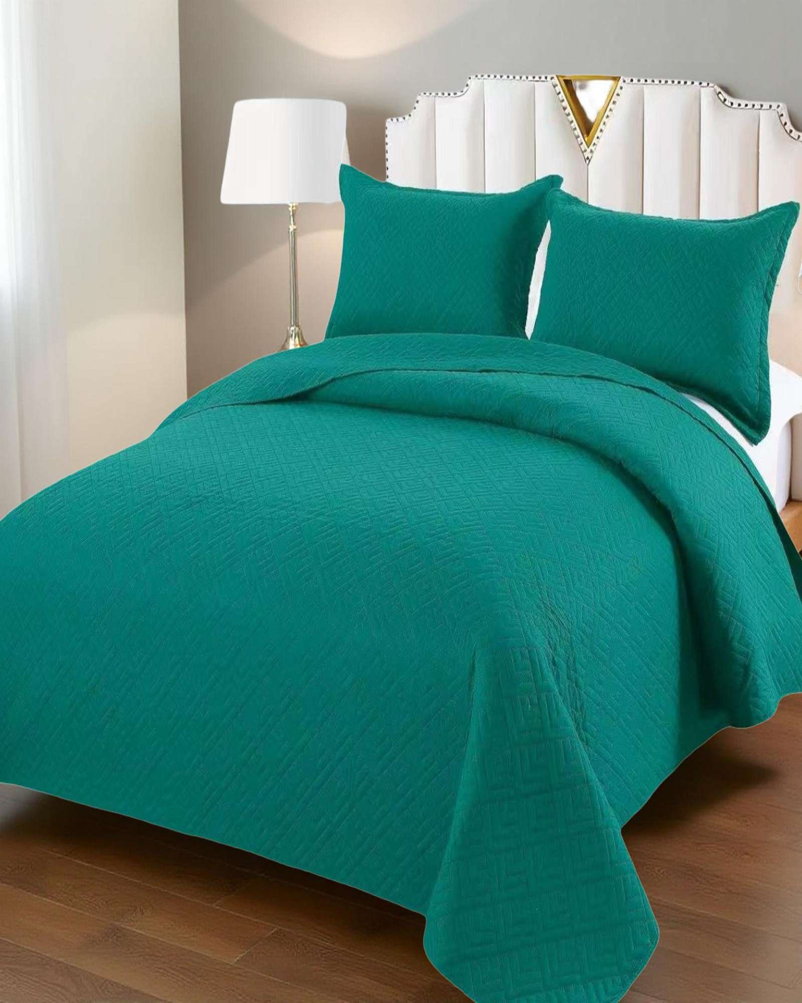 CUBRECAMA QUILT TEXTURIZADO ESTILO MODERNO Y CONFORT PLAZA Y MEDIA - 3