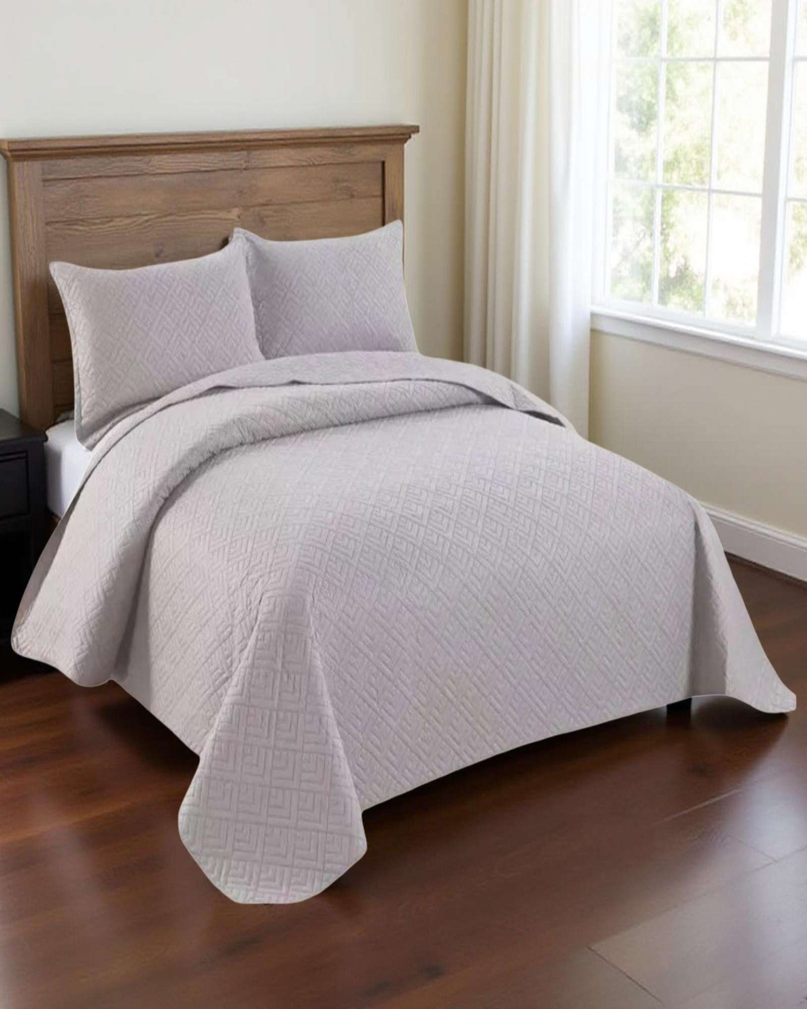 CUBRECAMA QUILT TEXTURIZADO ESTILO MODERNO Y CONFORT KING-SUPER KING - 1