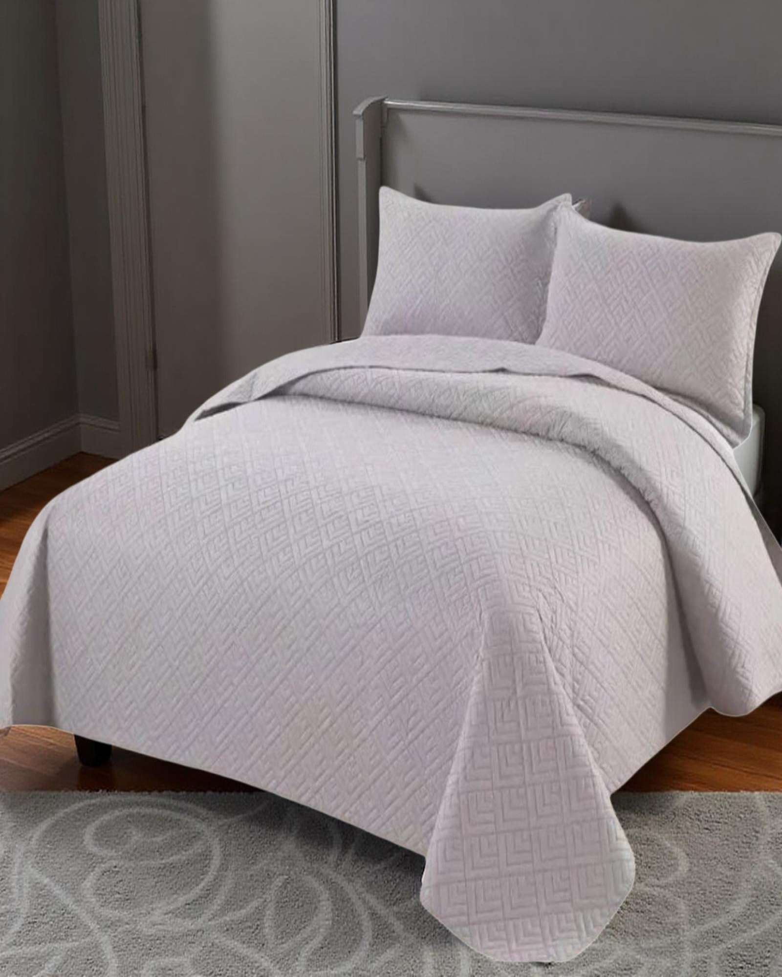 CUBRECAMA QUILT TEXTURIZADO ESTILO MODERNO Y CONFORT KING-SUPER KING - 3