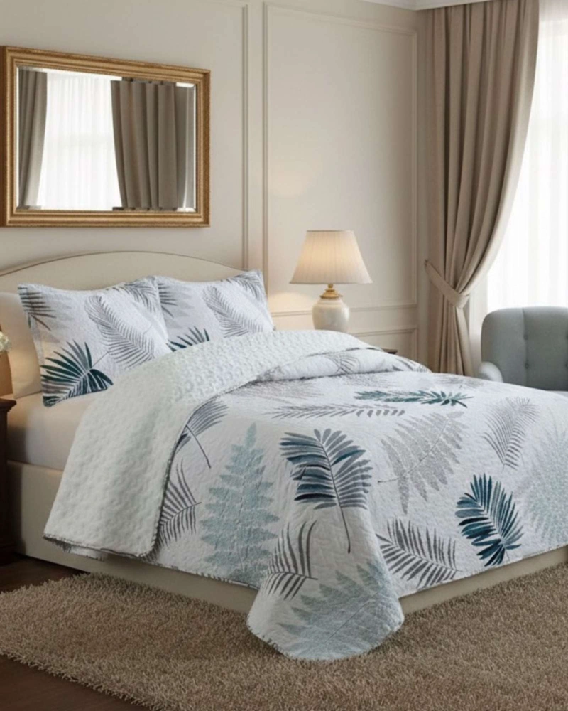 COBERTOR QUILT ELEGANTE CON SHERPA KING MEDIDA 250X270 CM - 4