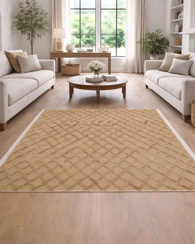 ALFOMBRA JACQUARD TEXTURIZADA CON DISEÑO Y FLECOS 200X240 CM - 3