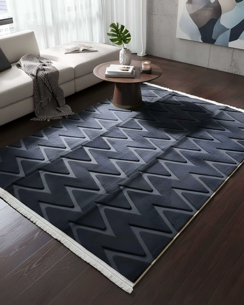 ALFOMBRA JACQUARD TEXTURIZADA CON DISEÑO Y FLECOS 180X200 CM - 6