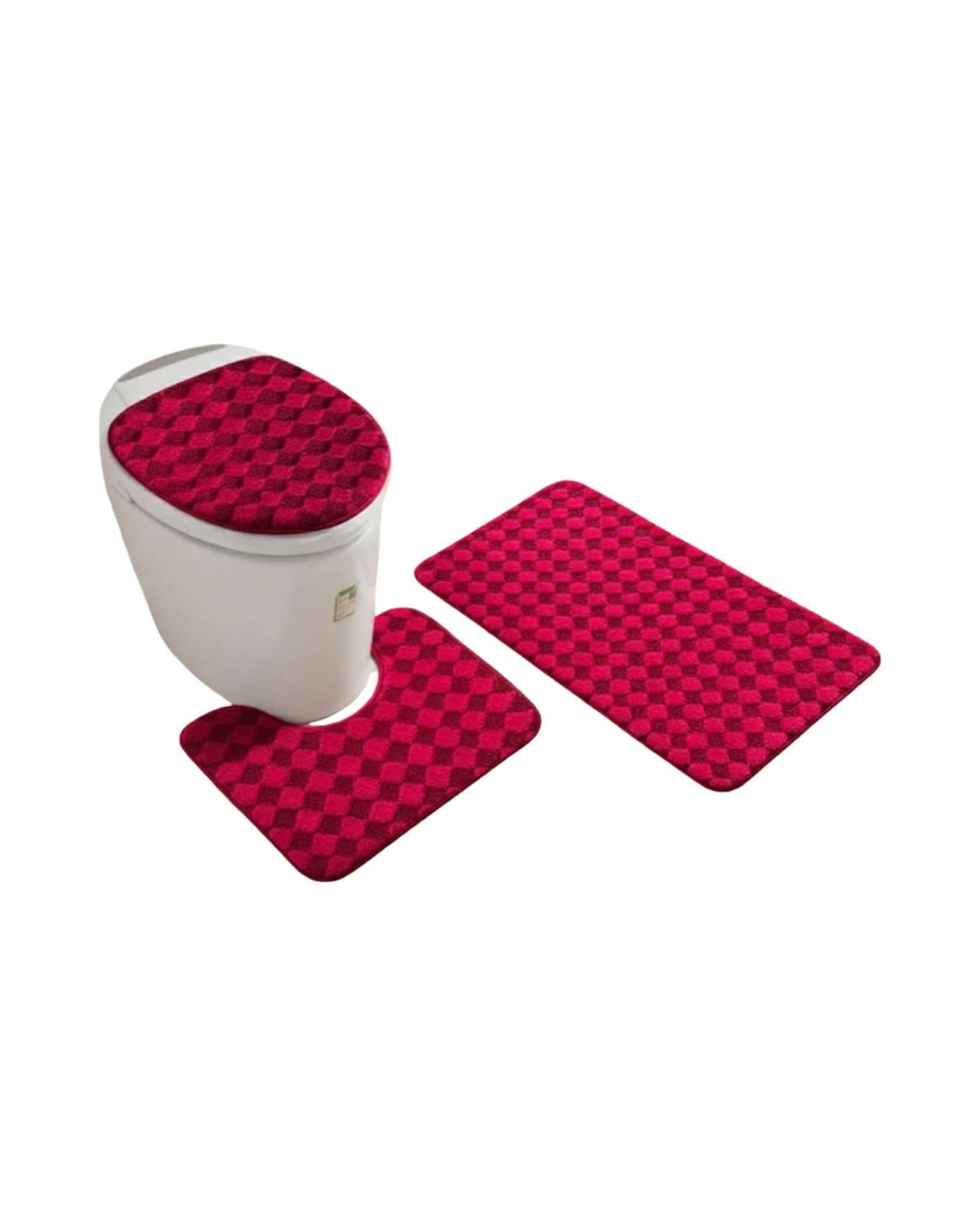 SET DE BAÑO 3 PIEZAS DISEÑO GEOME TRICO 3D - 6