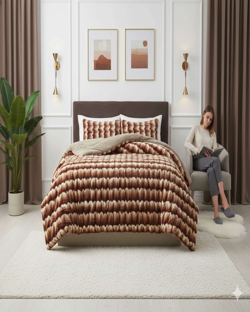CUBRECAMA2 PLAZAS INVIERNO SOFT TOUCH PREMIUM CHIPORRO - 1