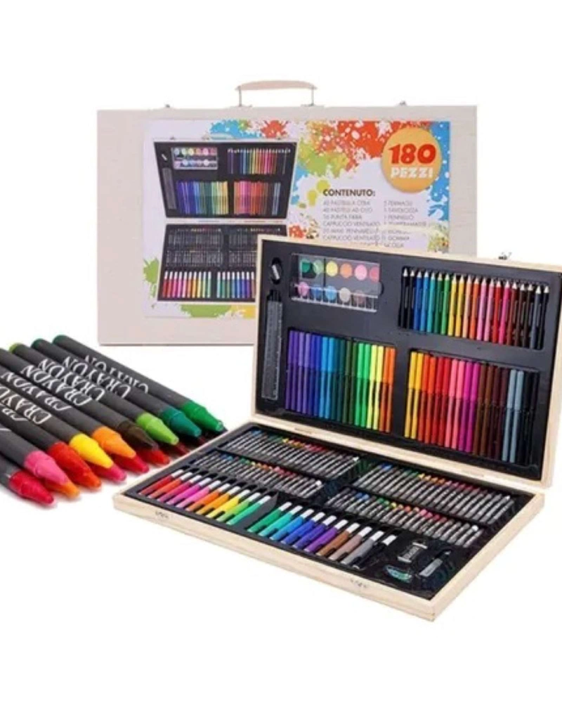 MALETIN DE ARTE PREMIUM 180 PIEZAS: ESTUDIO CREATIVO COMPLETO - 1