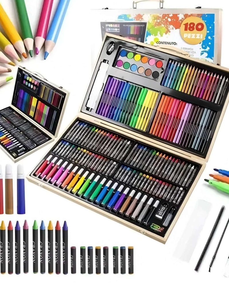 MALETIN DE ARTE PREMIUM 180 PIEZAS: ESTUDIO CREATIVO COMPLETO - 4