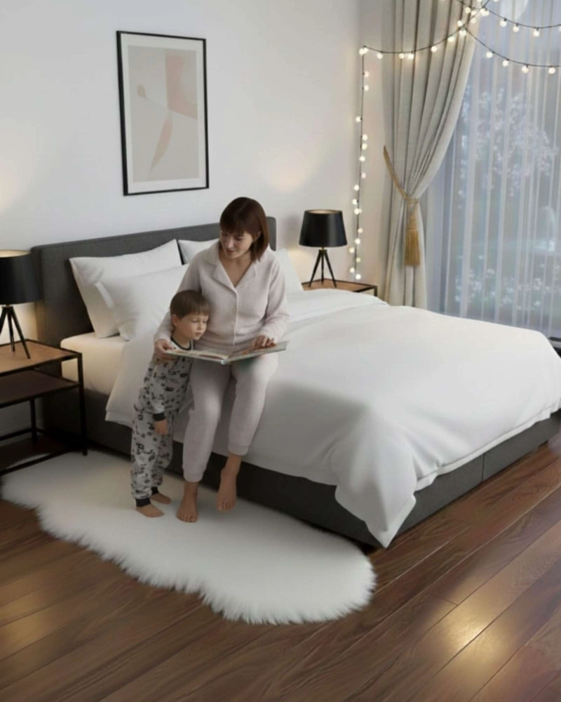 BAJADA DE CAMA PELO DE OVEJA SINTETICO ULTRA SOFT - 3