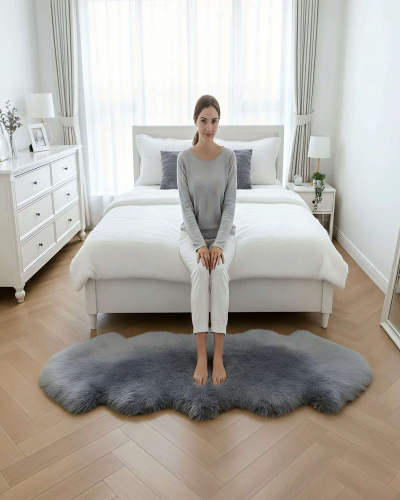 BAJADA DE CAMA PELO DE OVEJA SINTETICO ULTRA SOFT - 4