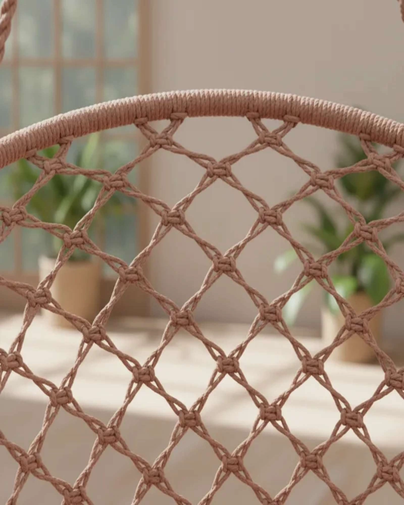 SILLA COLGANTE DE TERRAZA CON 2 COJINES DE CONFORT DISEÑO REFORZADO - 3