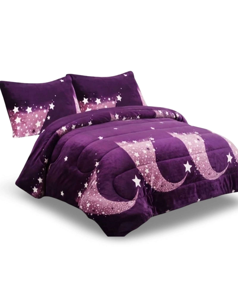 JUEGO DE CAMA CUBRECAMA CON SHERPA QUILTING PREMIUM 2 PLAZAS - 5
