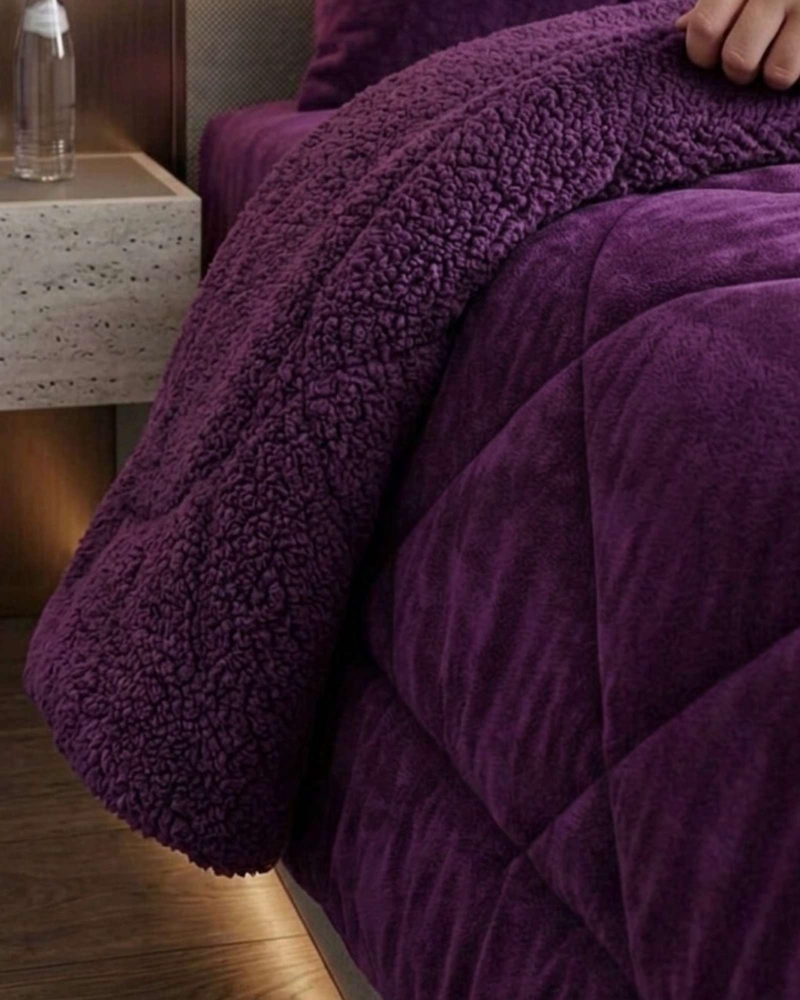 CUBRECAMA PLUMON PLUSH CON CHIPORRO PREMIUM ULTRA SUAVE Y TE RMICO 2 PLAZAS - 6