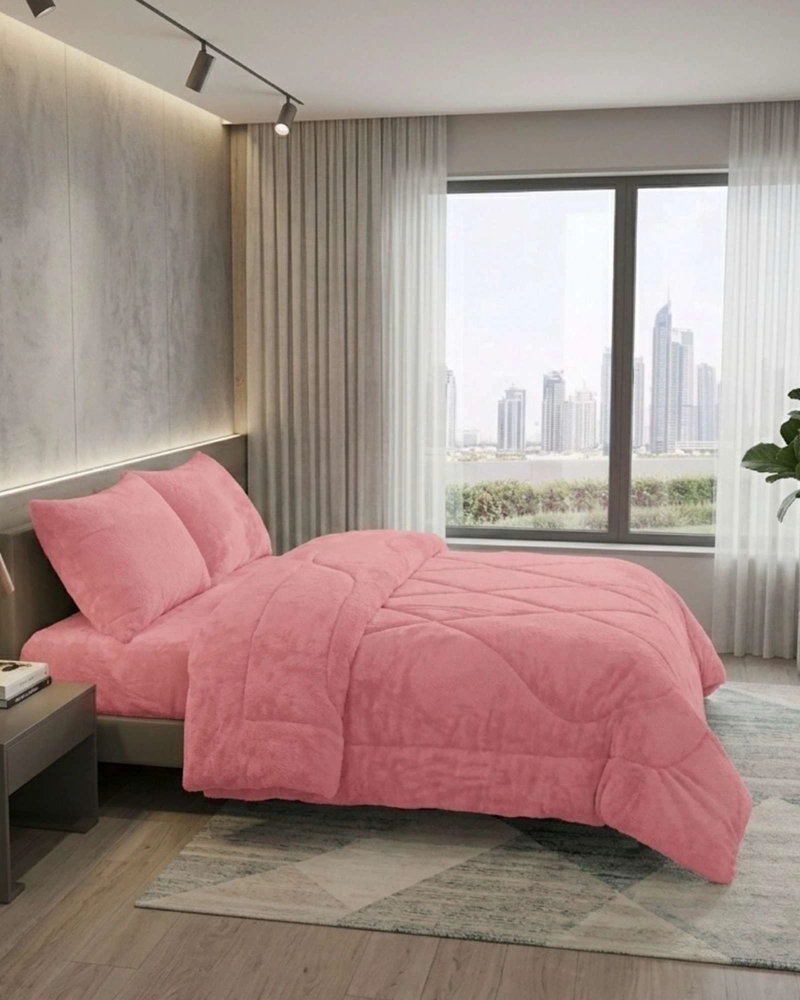 CUBRECAMA PLUMON PLUSH CON CHIPORRO PREMIUM ULTRA SUAVE Y TE RMICO 2 PLAZAS - 4