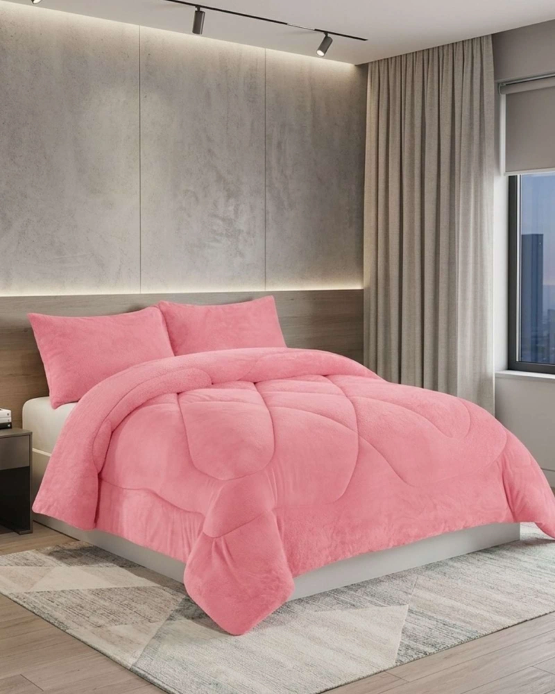 CUBRECAMA PLUMON PLUSH CON CHIPORRO PREMIUM ULTRA SUAVE Y TE RMICO 2 PLAZAS - 5