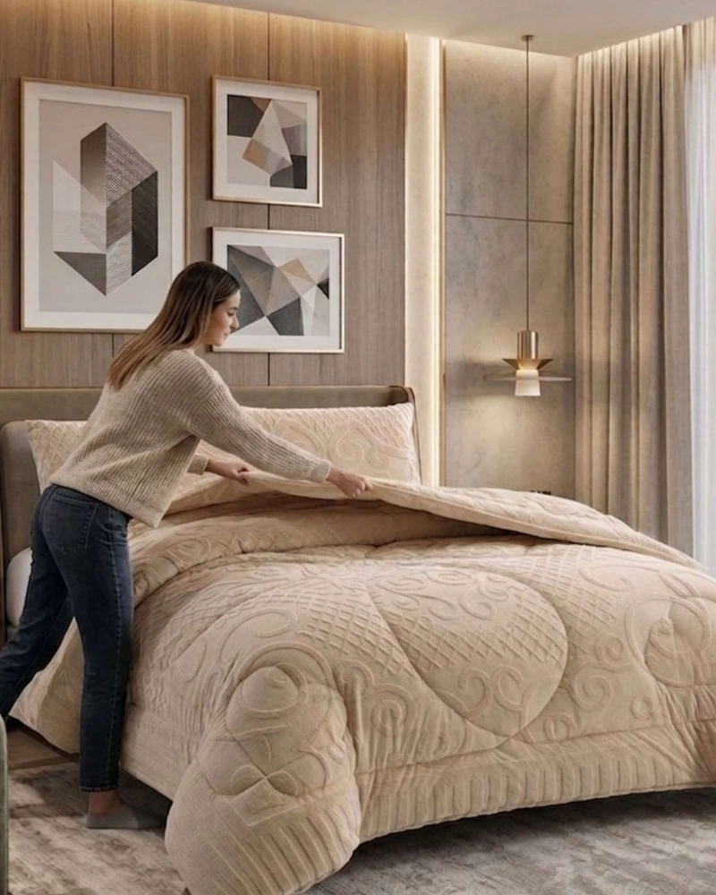 CUBRECAMA EDREDON DE POLAR ULTRA SUAVE COLECCION CONFORT PREMIUM 2 PLAZAS - 1