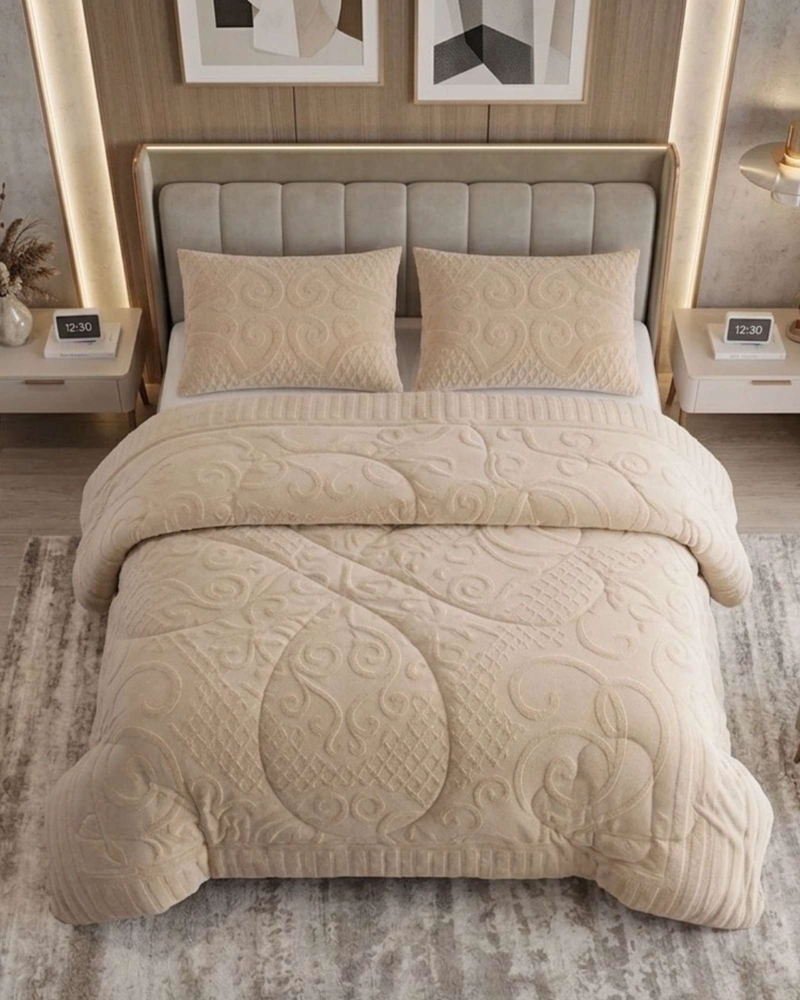 CUBRECAMA EDREDON DE POLAR ULTRA SUAVE COLECCION CONFORT PREMIUM 2 PLAZAS - 2