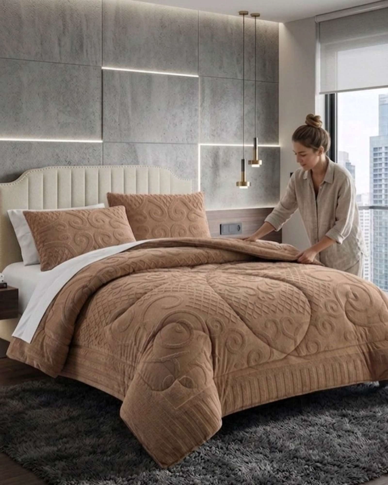 CUBRECAMA EDREDON DE POLAR ULTRA SUAVE COLECCION CONFORT PREMIUM 2 PLAZAS - 1