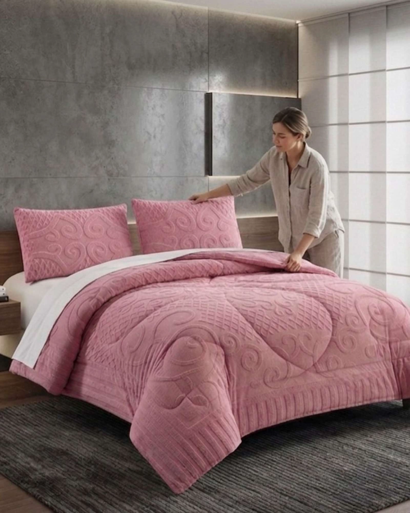 CUBRECAMA EDREDON DE POLAR ULTRA SUAVE COLECCION CONFORT PREMIUM 2 PLAZAS - 1