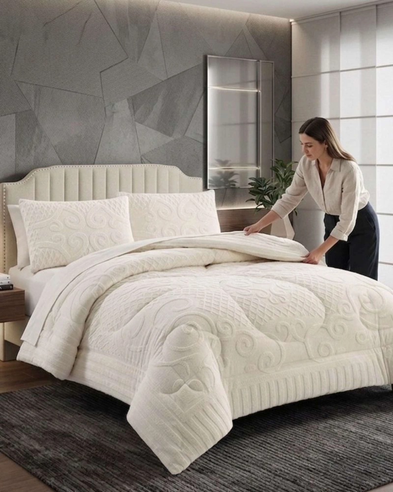 CUBRECAMA EDREDON DE POLAR ULTRA SUAVE COLECCION CONFORT PREMIUM 2 PLAZAS - 1
