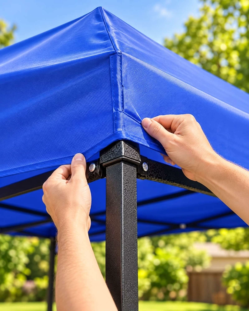 LONA AZUL IMPERMEABLE DE REPUESTO PARA TOLDO 3 × 3 M - 5