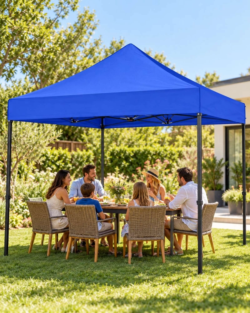 LONA AZUL IMPERMEABLE DE REPUESTO PARA TOLDO 3 × 3 M - 6