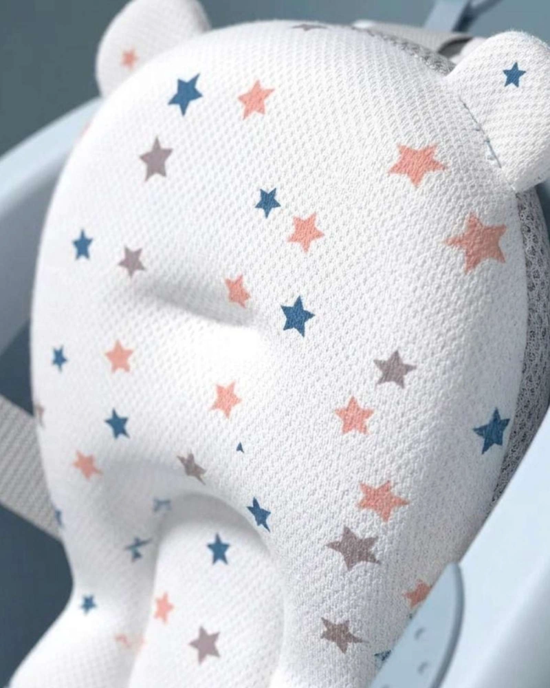 BAÑERA PLEGABLE AZUL ERGONOMICA PARA BEBE  CON COJIN DE SEGURIDAD Y TERMOMETRO DIGITAL - 5