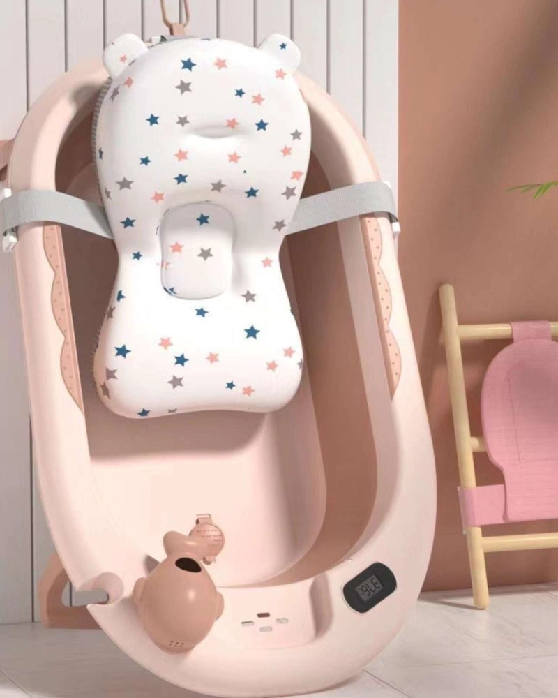 BAÑERA PLEGABLE ERGONOMICA PARA BEBE  CON COJIN DE SEGURIDAD Y TERMOMETRO DIGITAL - 5