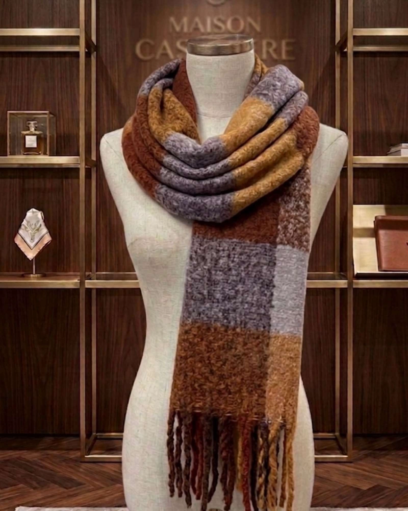 BUFANDA SOFT TARTAN COLOR BLOCK TEMPORADA INVIERNO 2026 DISEÑO SURTIDO - 3