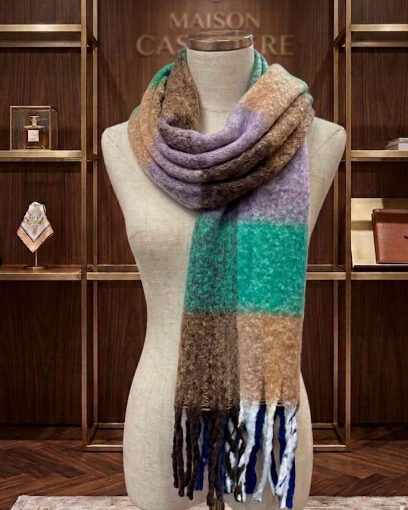 BUFANDA SOFT TARTAN COLOR BLOCK TEMPORADA INVIERNO 2026 DISEÑO SURTIDO - 4