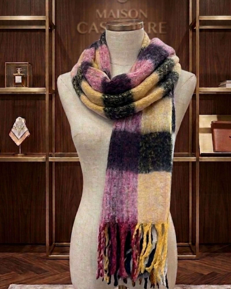 BUFANDA SOFT TARTAN COLOR BLOCK TEMPORADA INVIERNO 2026 DISEÑO SURTIDO - 6