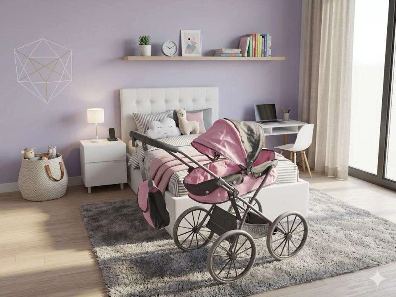 COCHE DE PASEO PARA MUÑECAS HASTA 48 CM + BOLSO - 1