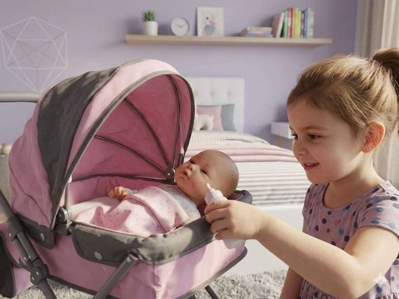 COCHE DE PASEO PARA MUÑECAS HASTA 48 CM + BOLSO - 3