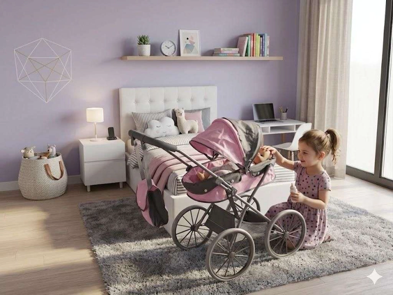 COCHE DE PASEO PARA MUÑECAS HASTA 48 CM + BOLSO - 5