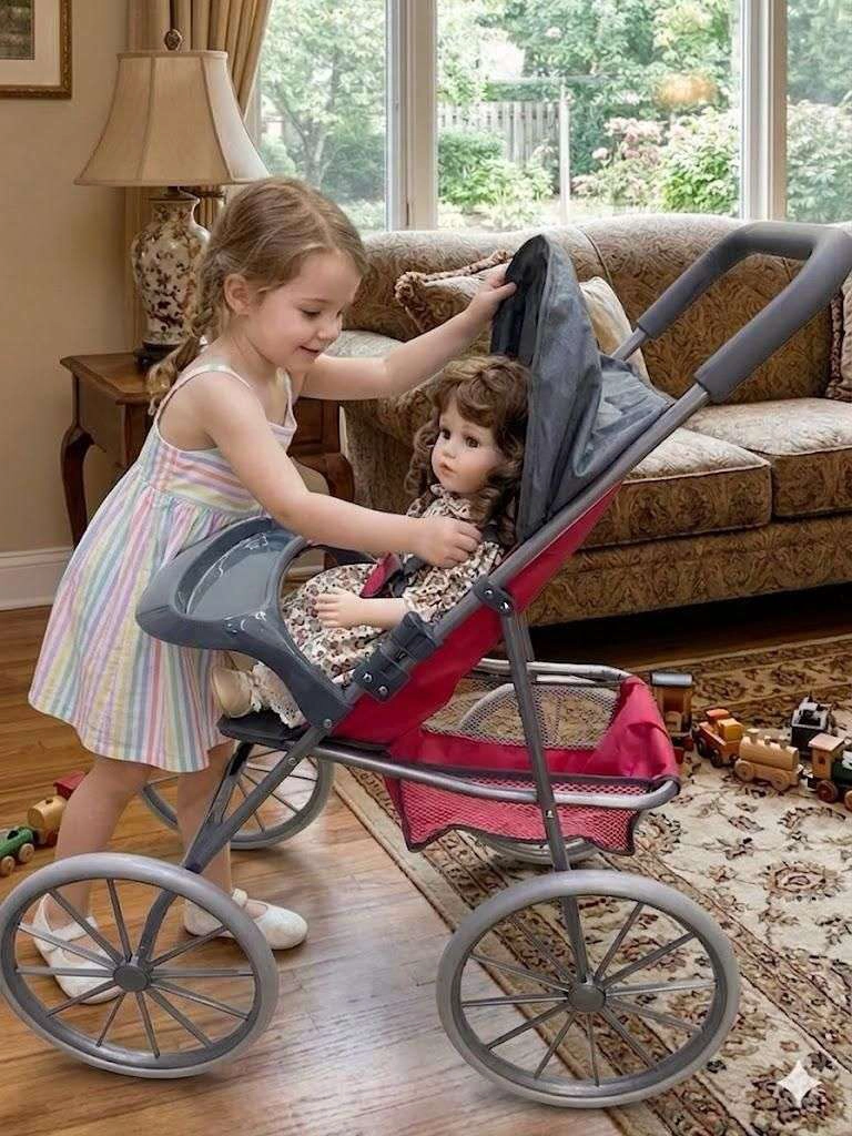 COCHE DE PASEO PARA MUÑECAS HASTA 48 CM MODELO INFANTIL - 1