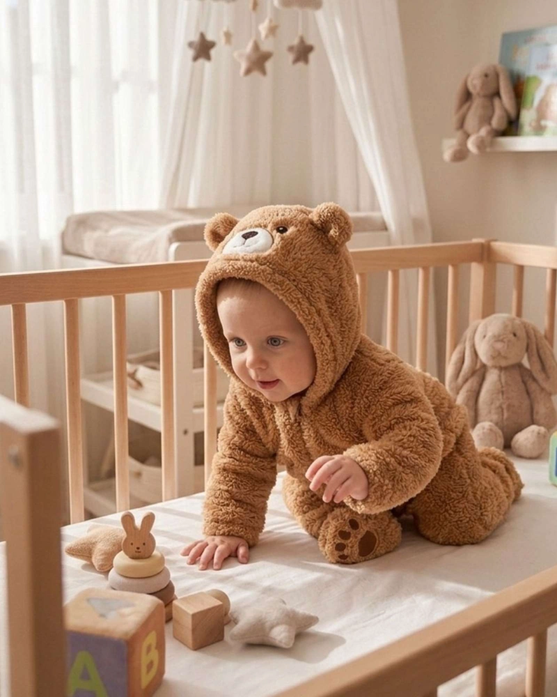 PIJAMA OSITO PELUCHE BEBE  ENTERITO TE RMICO ACOLCHADO INVIERNO - 4