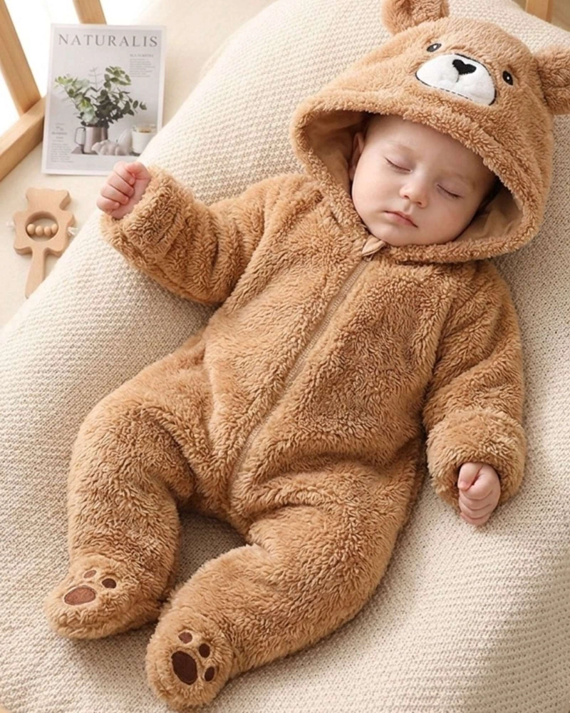PIJAMA OSITO PELUCHE BEBE  ENTERITO TE RMICO ACOLCHADO INVIERNO - 5