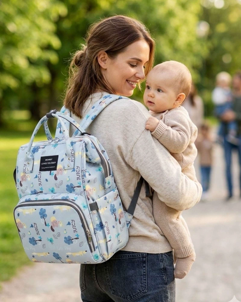 MOCHILA MATERNAL BOLSO PAÑALERA TE RMICA IMPERMEABLE PREMIUM - 4