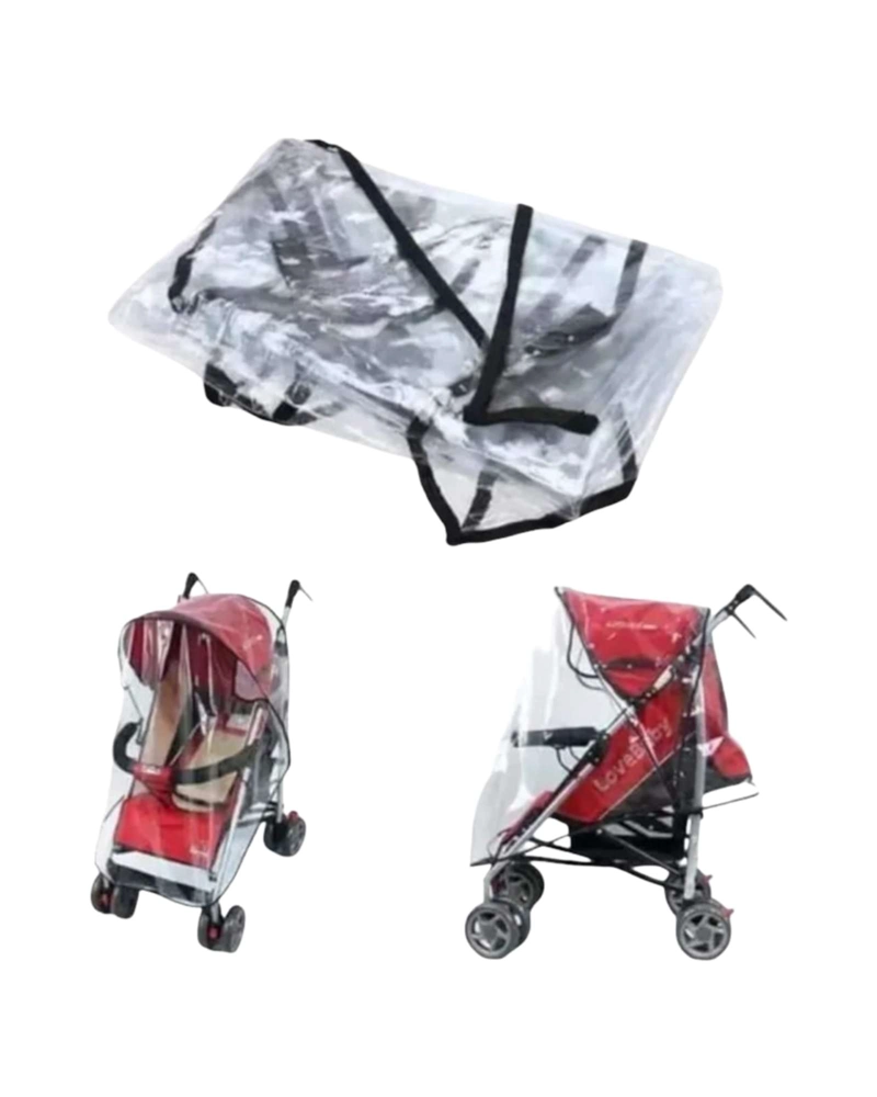 PROTECTOR DE LLUVIA UNIVERSAL PARA COCHE DE BEBE   IMPERMEABLE Y TRANSPARENTE - 3