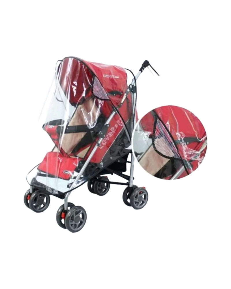 PROTECTOR DE LLUVIA UNIVERSAL PARA COCHE DE BEBE   IMPERMEABLE Y TRANSPARENTE - 5