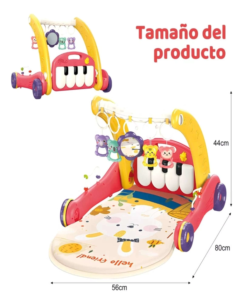 ANDADOR DE BEBE  ERGONOMICO AJUSTABLE CON BANDEJA MUSICAL DIDACTICA - 3