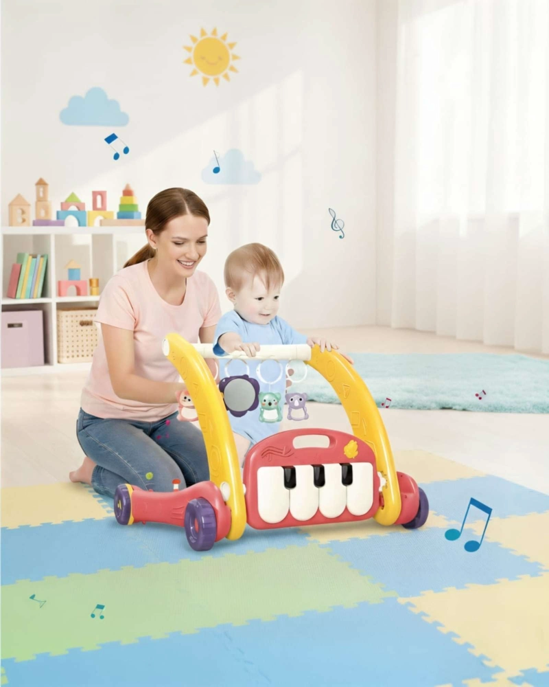 ANDADOR DE BEBE  ERGONOMICO AJUSTABLE CON BANDEJA MUSICAL DIDACTICA - 5