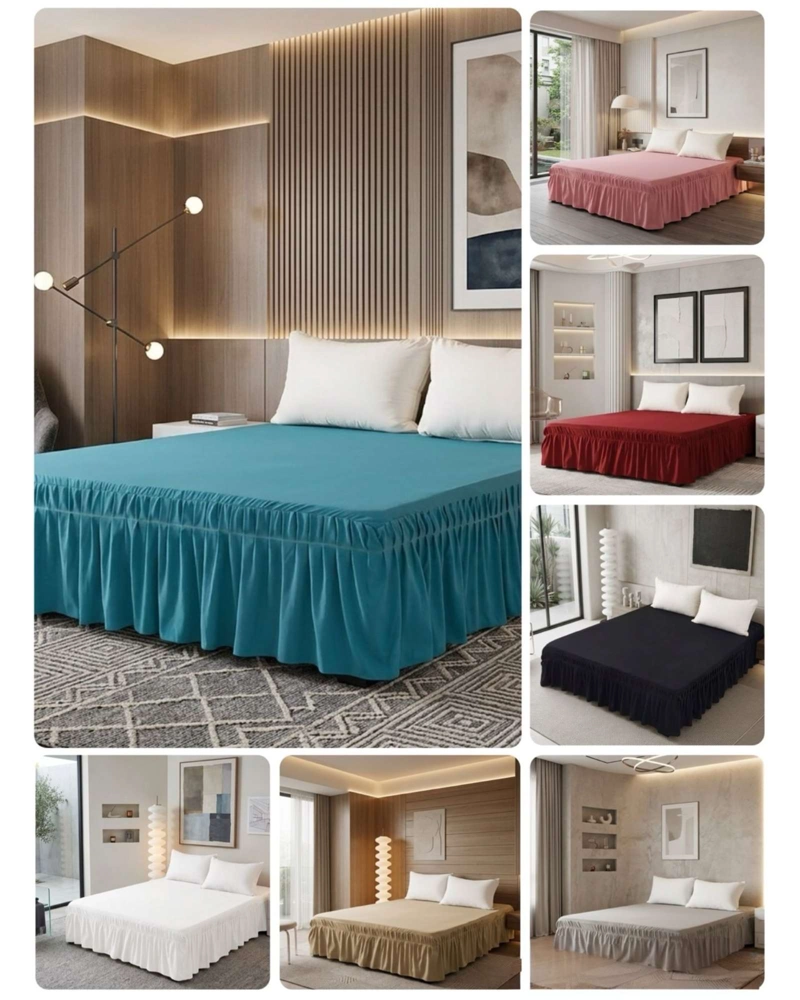 FALDON DE CAMA ESTILO MODERNO Y AJUSTE PERFECTO KING 180X200 CM - 7