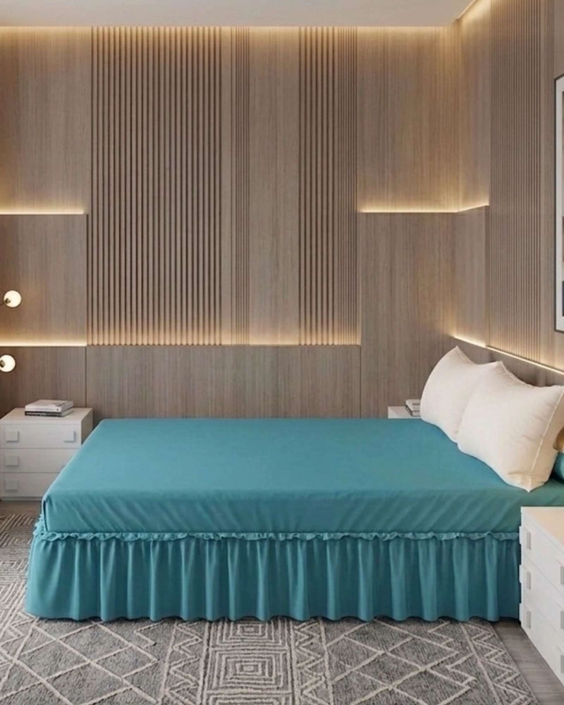 FALDON DE CAMA ESTILO MODERNO Y AJUSTE PERFECTO KING 180X200 CM - 3